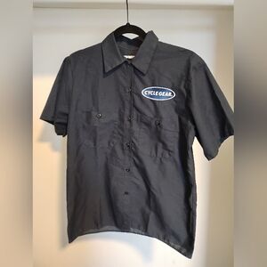 Red Kap Cycle Gear Men's Navy Button Down Work Shirt